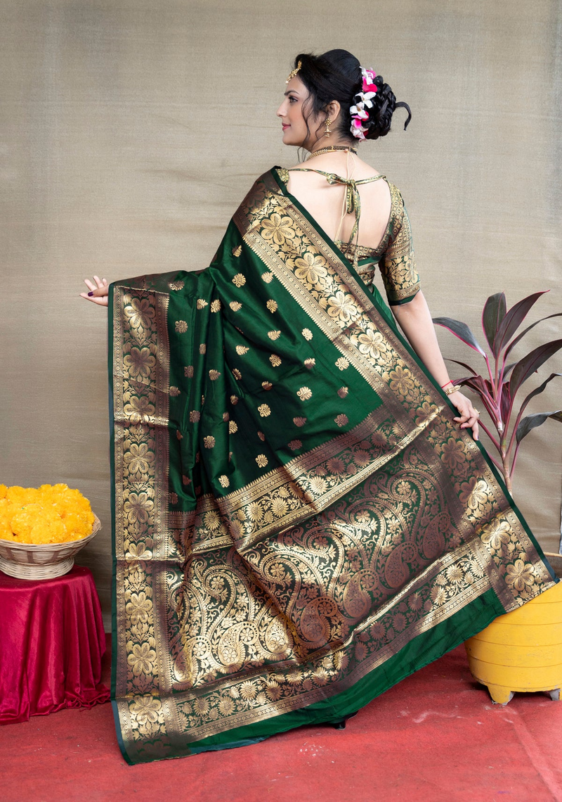 GREEN Banarasi Silk Saree