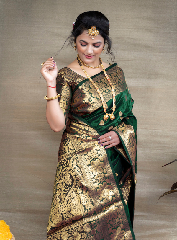 GREEN Banarasi Silk Saree