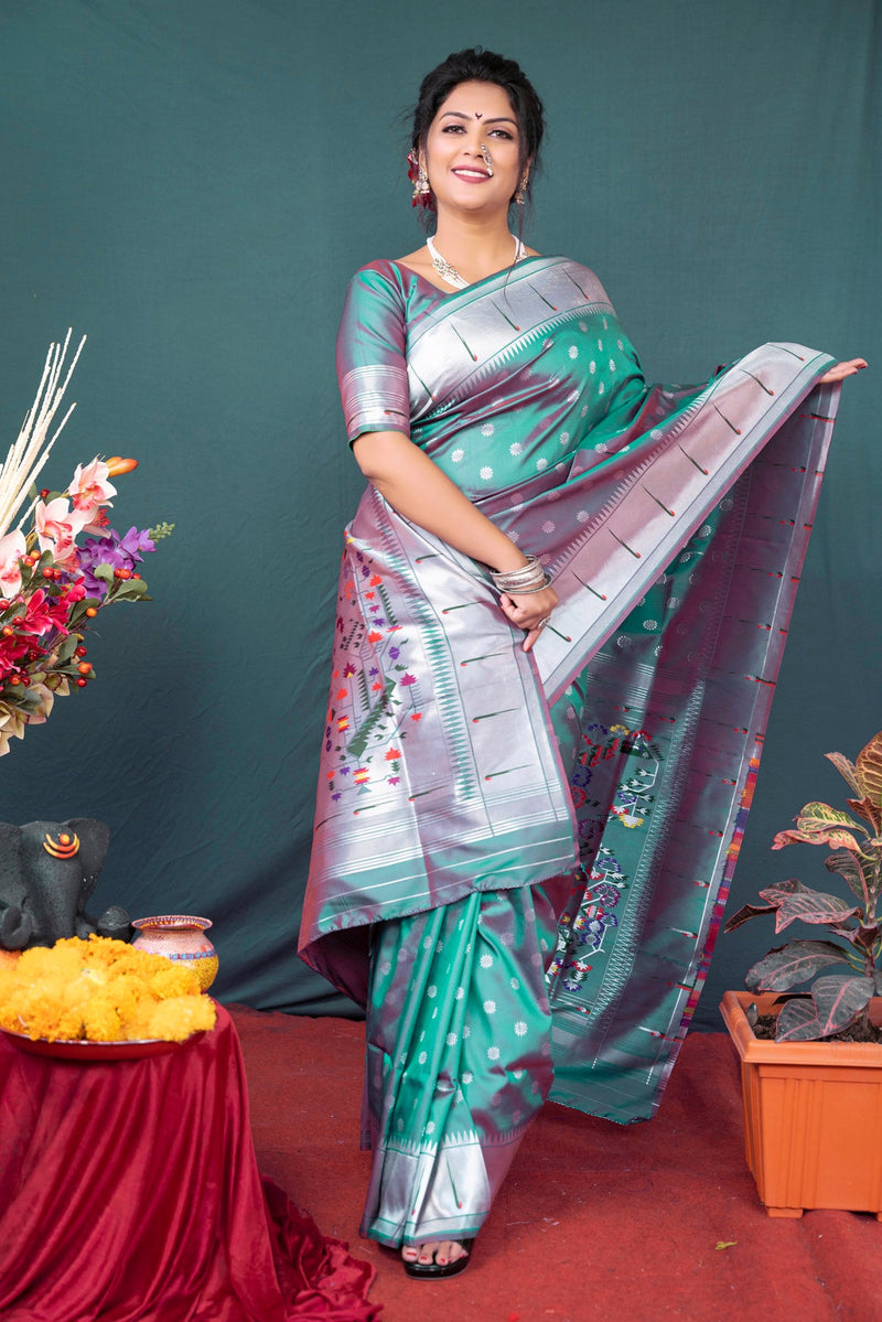 Rama Soft Silk Maharashtrian Paithani Saree