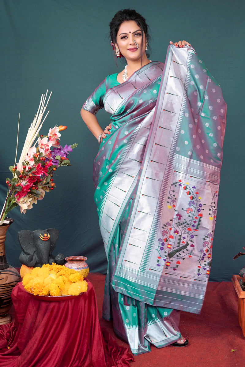 Rama Soft Silk Maharashtrian Paithani Saree