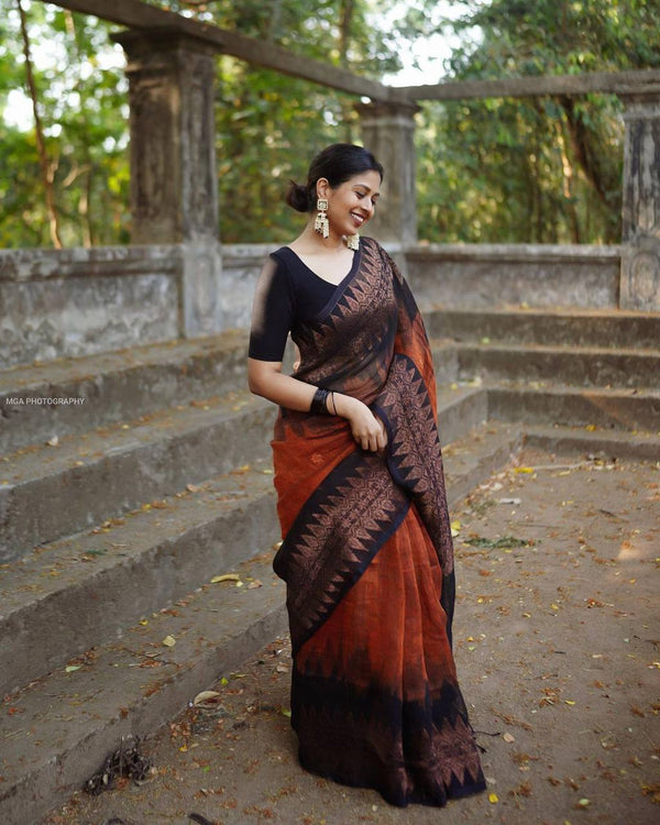 Buy ALMAARI FASHION Pure Soft Semi Silk Saree With Attractive Blouse Piece  (BLACK, Silk) at Amazon.in