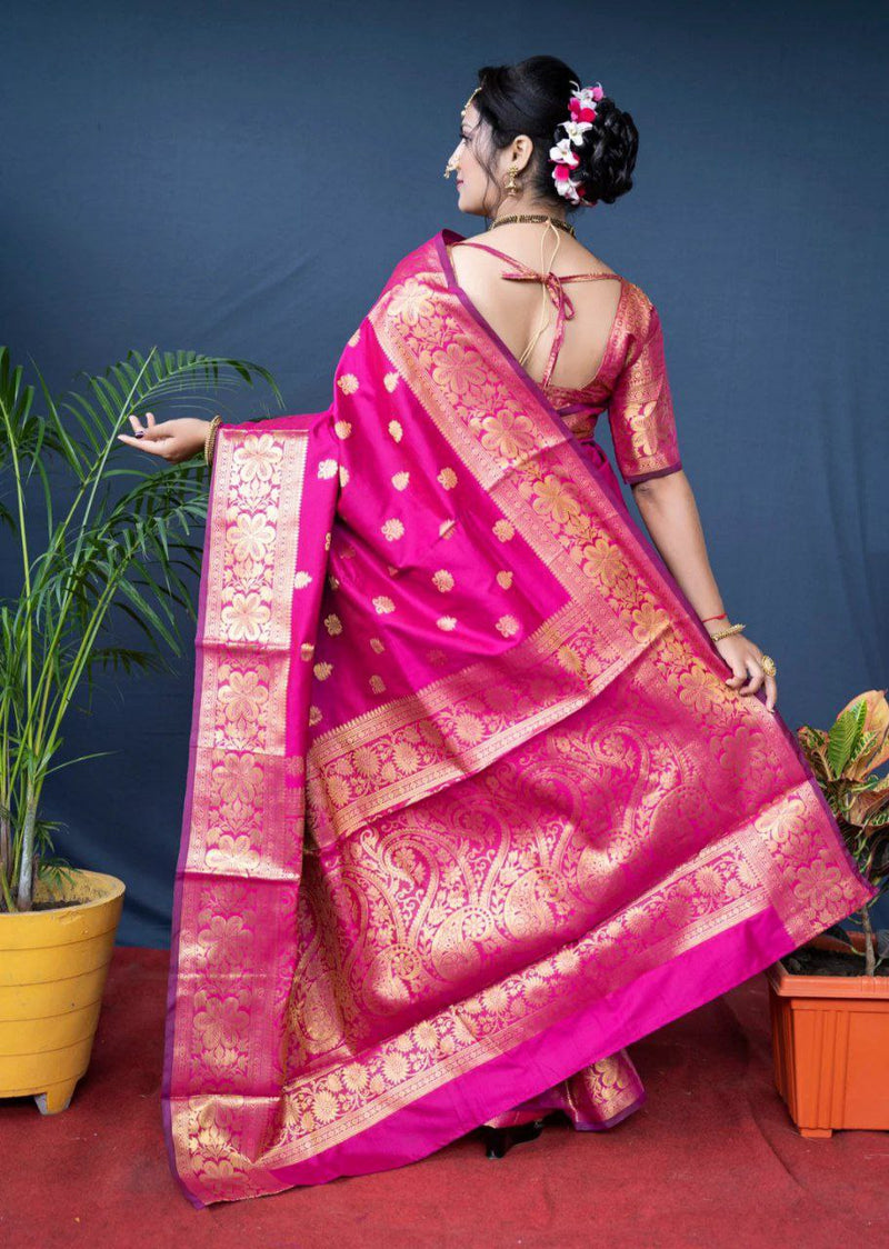 PINK Banarasi Silk Saree