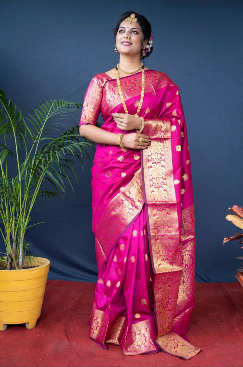 PINK Banarasi Silk Saree